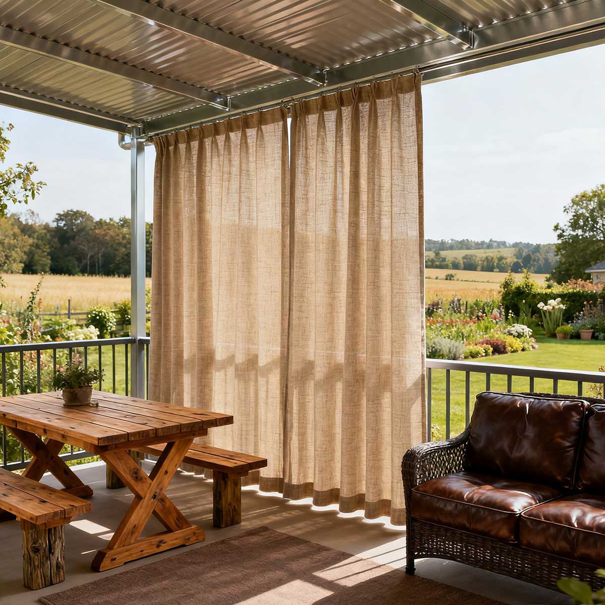 Curtainusa custom linen curtain  CU38-5