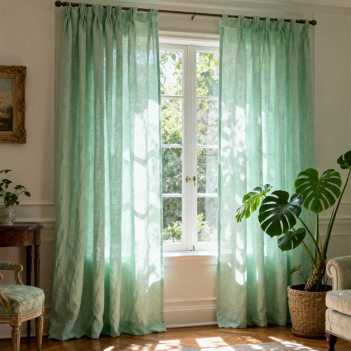 Curtainusa custom linen curtain  CU38-7
