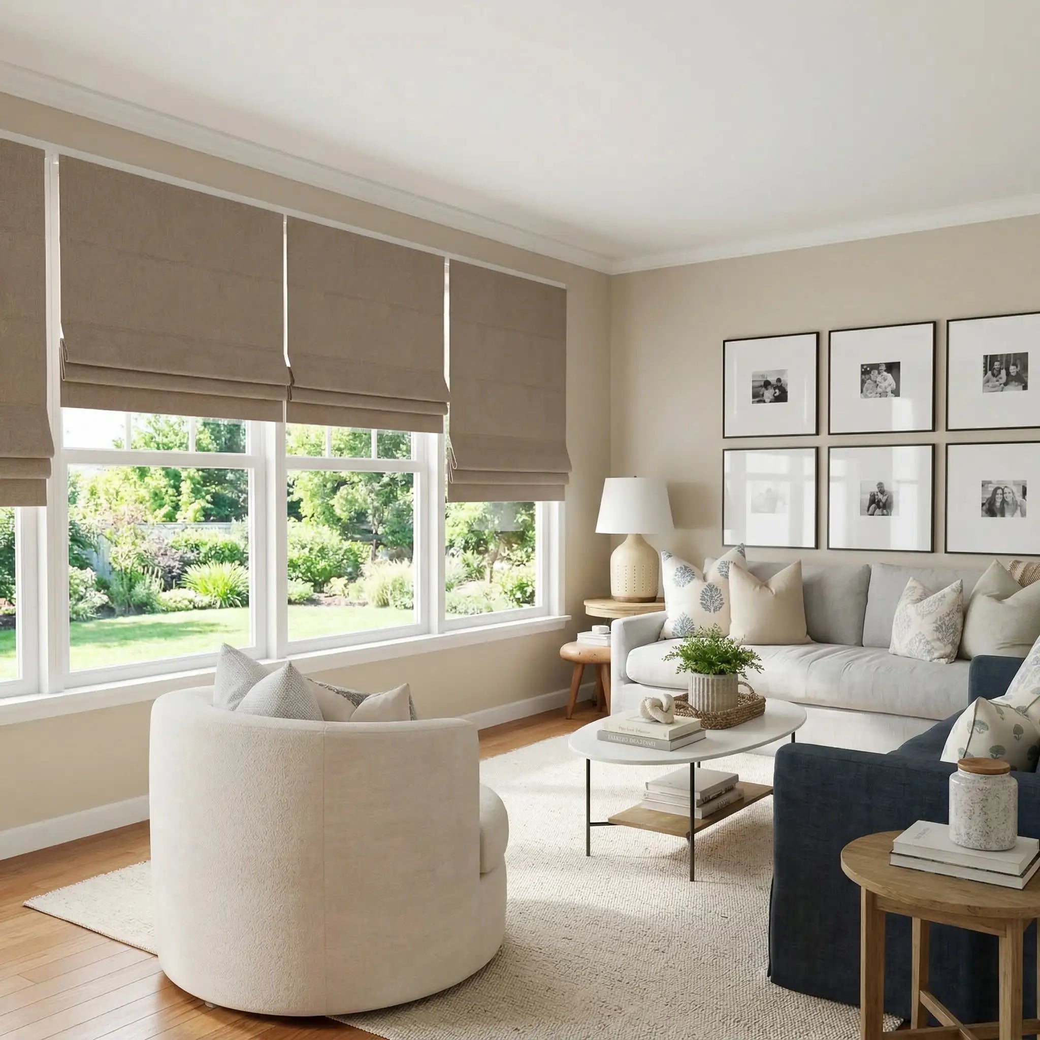 Customized Linen 100% Full Blackout Curtains Shades