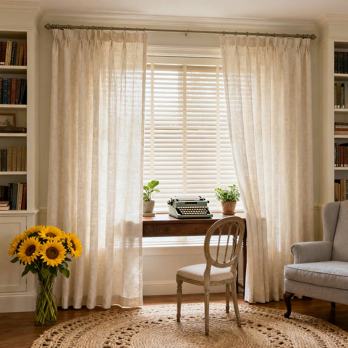 Curtainusa custom linen curtain  CU38-7