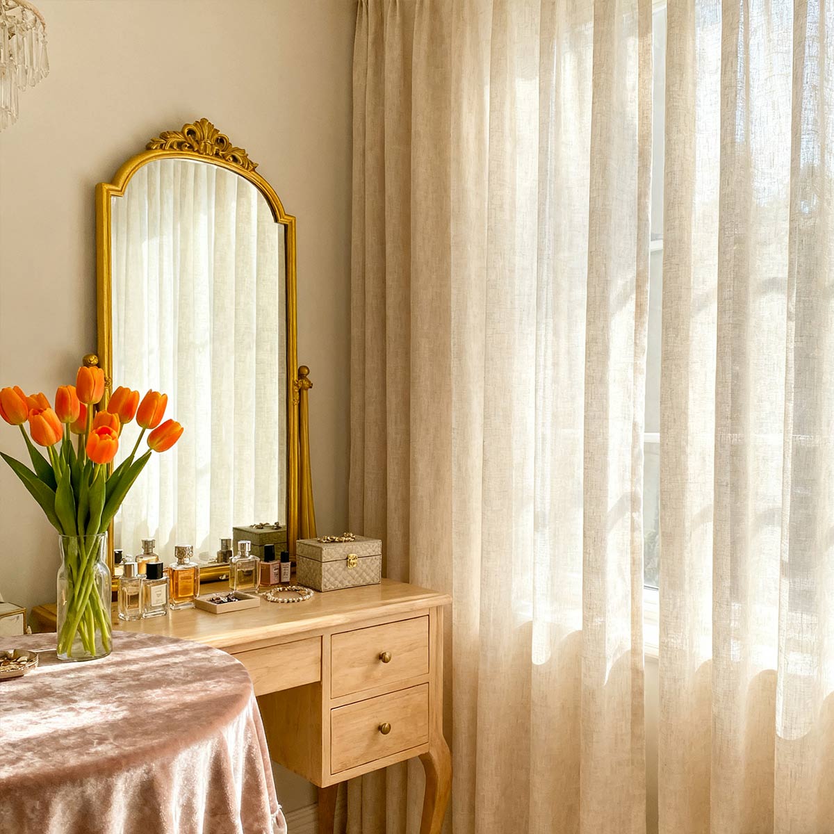 Curtainusa custom linen curtain  CU38-7
