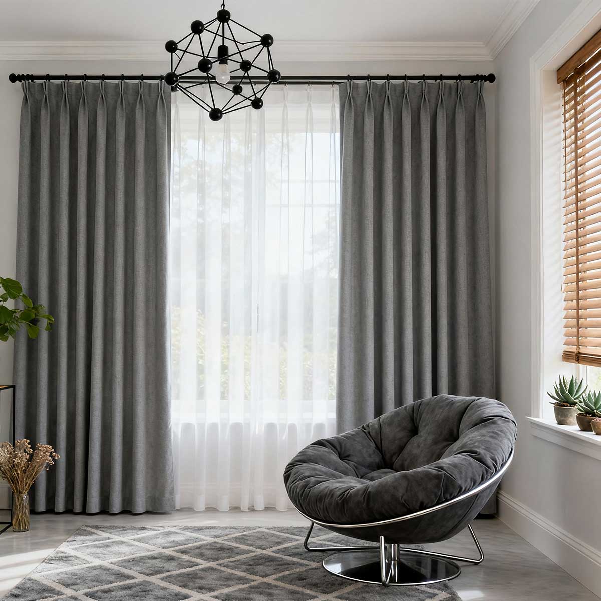 Curtainusa Custom Linen Blackout Drapery Elegant Light Control