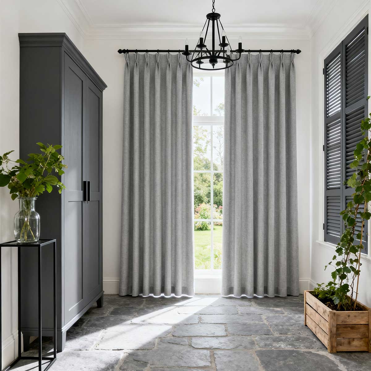 Curtainusa Custom Linen Blackout Drapery Natural Texture