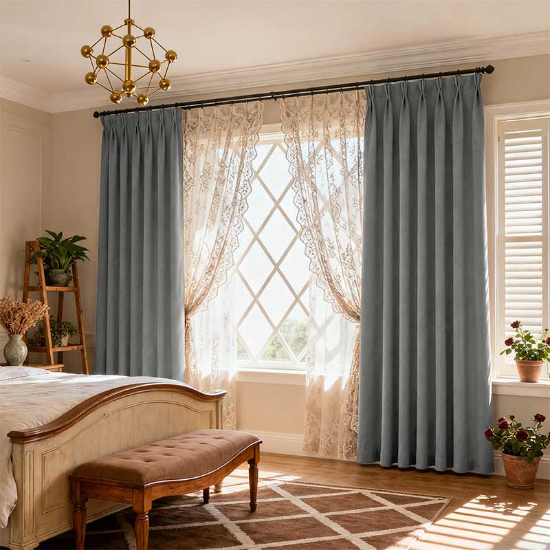 Curtainusa Custom Linen Blackout Drapery Natural Texture