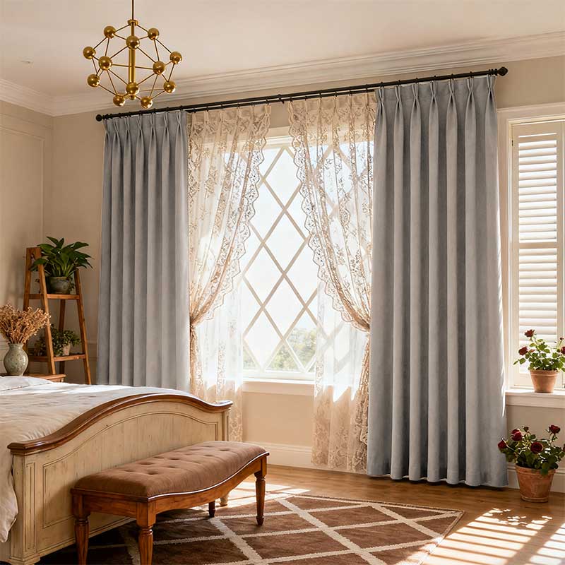 Curtainusa Custom Linen Blackout Drapery Natural Texture