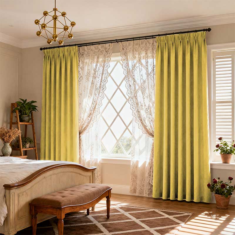 Curtainusa Custom Linen Blackout Drapery Natural Texture