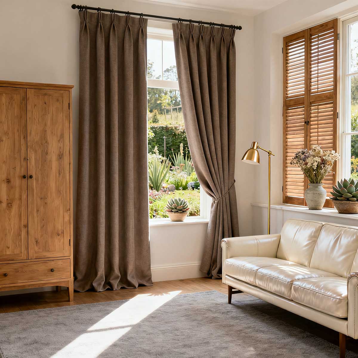 Curtainusa Custom Linen Blackout Drapery Privacy Balance