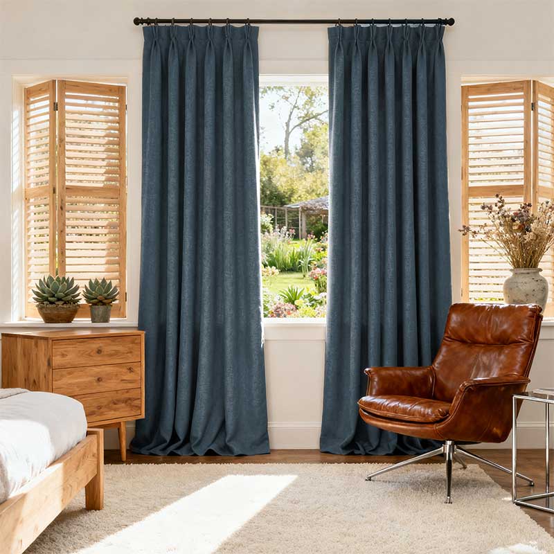 Curtainusa Custom Linen Blackout Drapery Privacy Balance