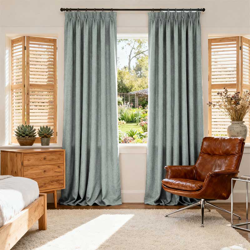 Curtainusa Custom Linen Blackout Drapery Privacy Balance