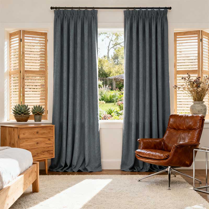 Curtainusa Custom Linen Blackout Drapery Privacy Balance