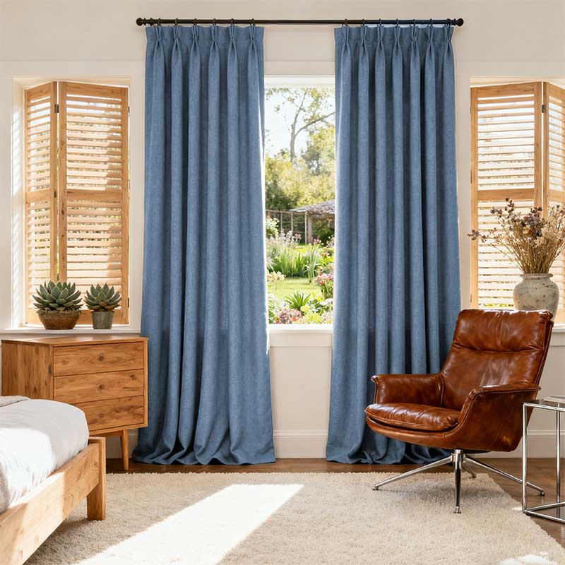 Curtainusa Custom Linen Blackout Drapery Privacy Balance
