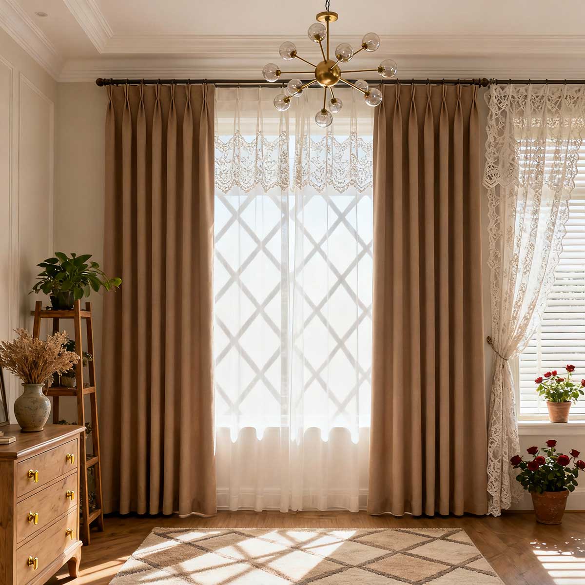 Curtainusa Custom Linen Blackout Drapery Privacy Balance