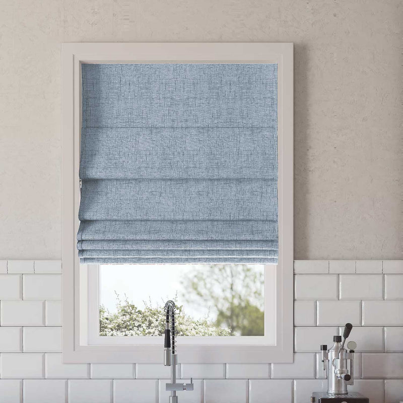 Curtainusa Custom Linen Curtains 100% Full Blackout Roman