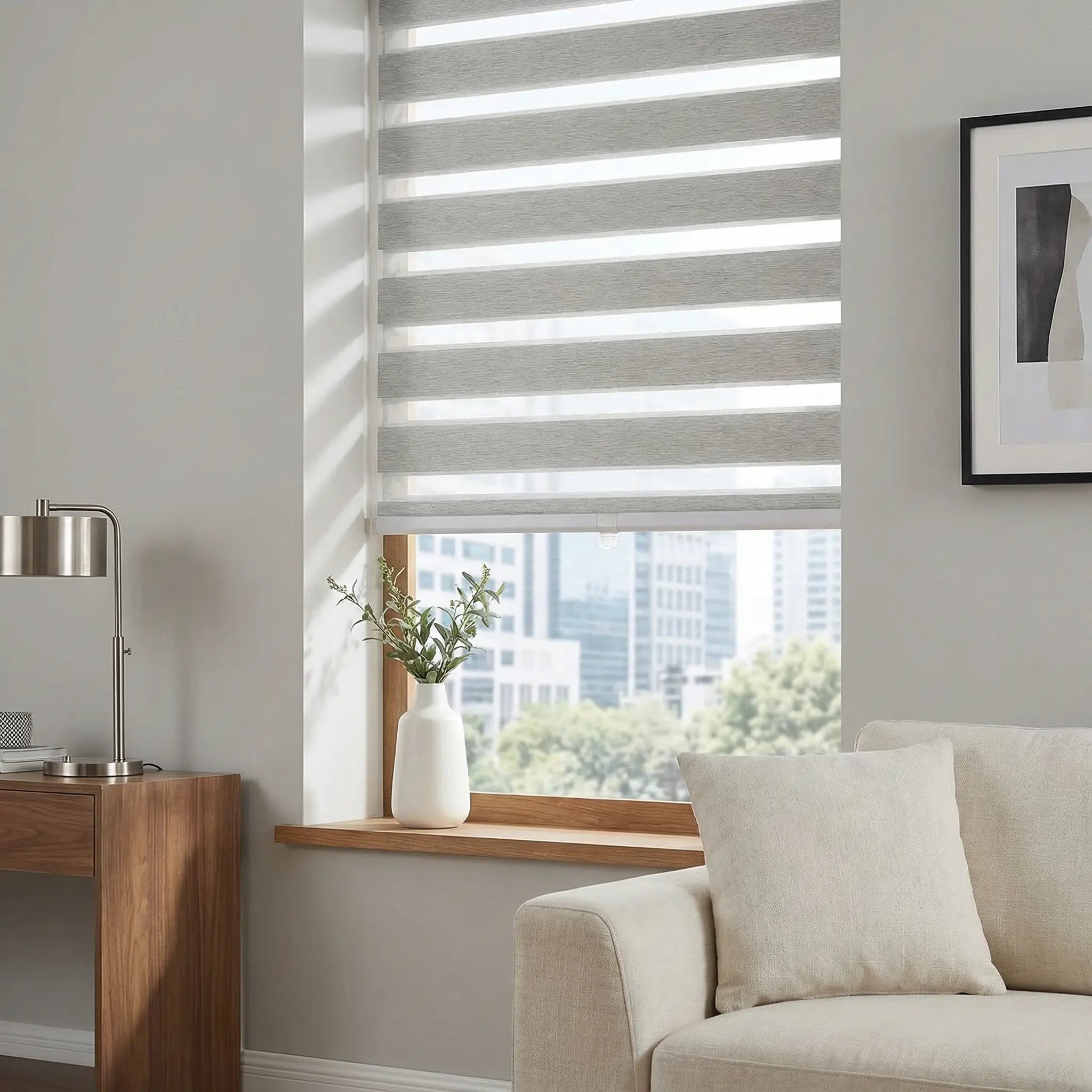 Custom Zebra Window Shades – Modern Dual Layer Blinds for Privacy and Light Filtering