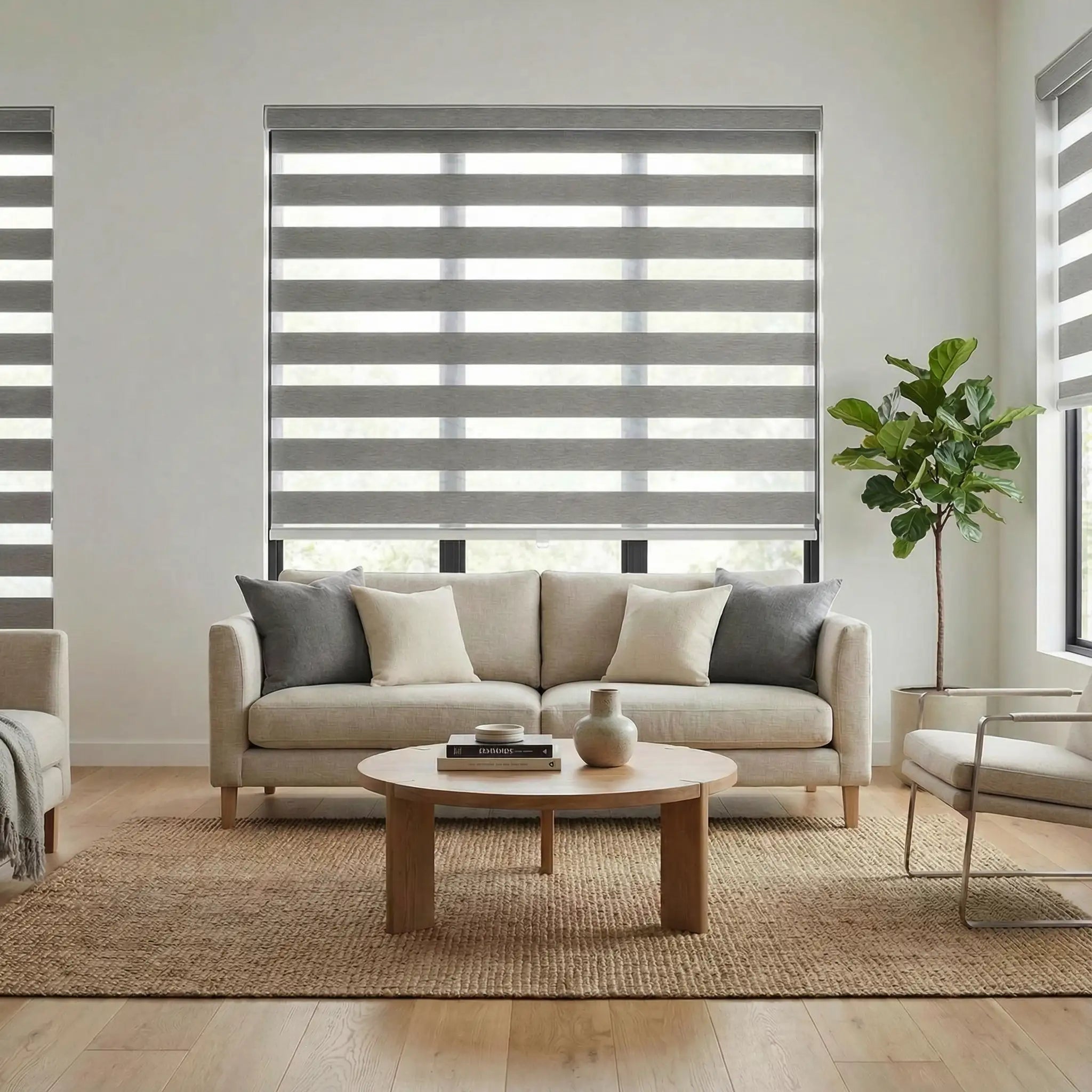 Custom Zebra Window Shades – Modern Dual Layer Blinds for Privacy and Light Filtering