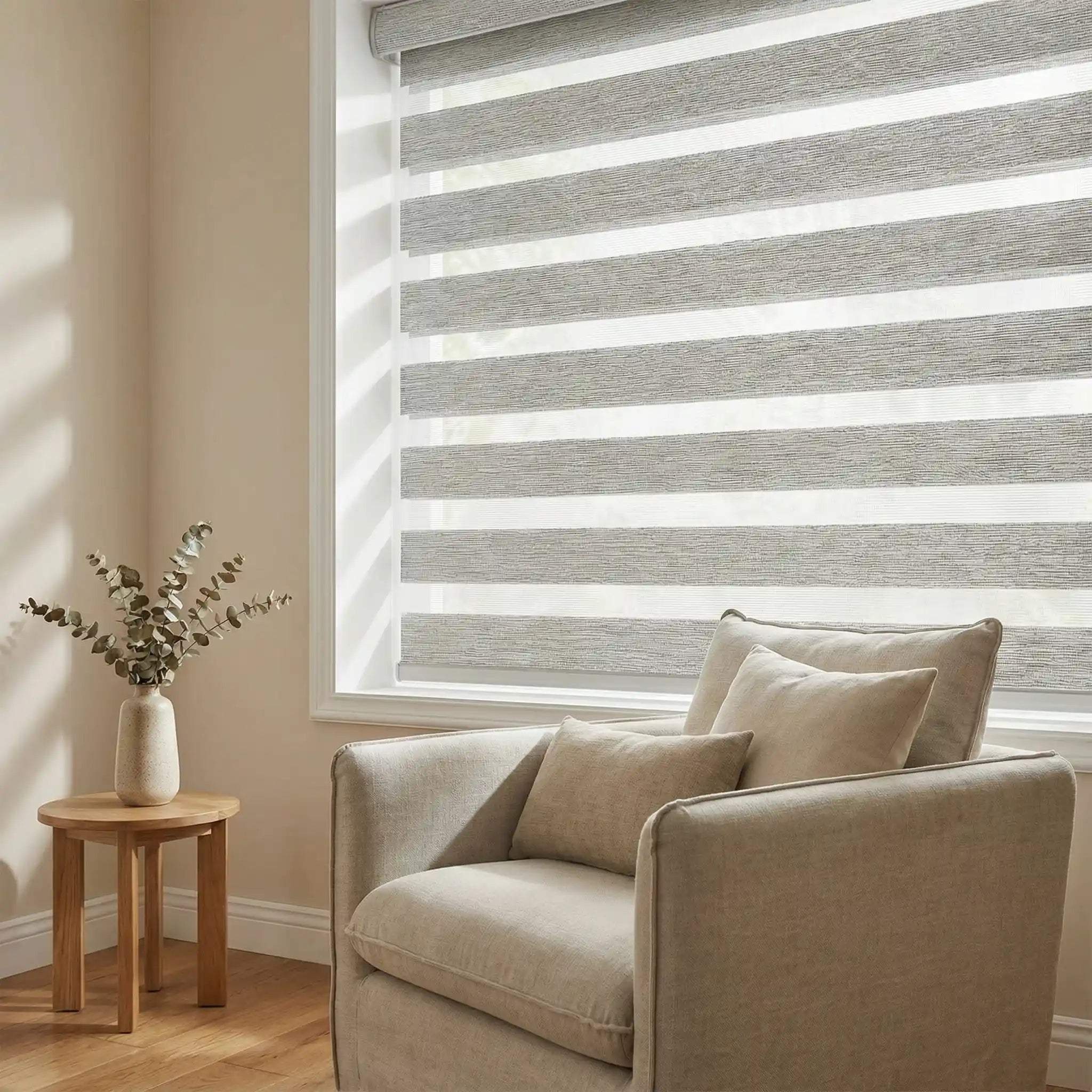 Custom Zebra Shades Made to Measure – Dual Layer Window Blinds with Light Control
