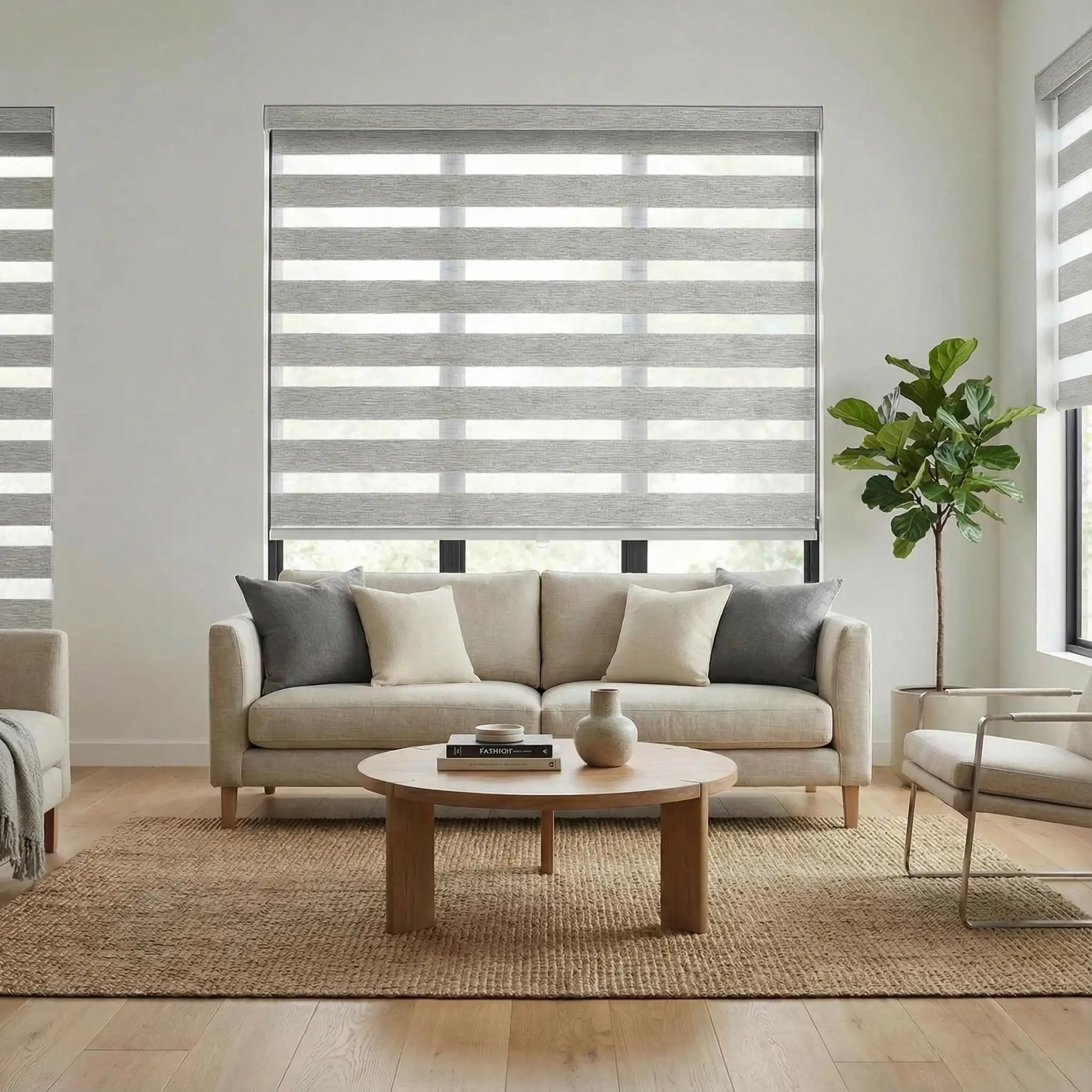 Custom Zebra Window Shades – Modern Dual Layer Blinds for Privacy and Light Filtering