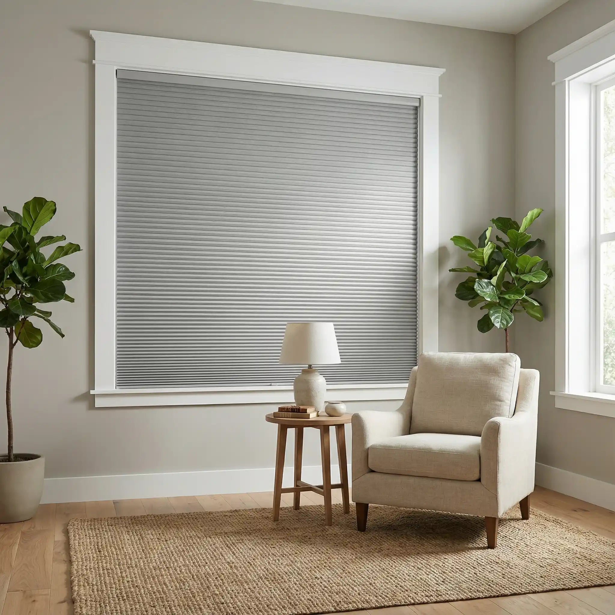 Curtainusa custom 100%Blackout Honeycomb Shades for Windows