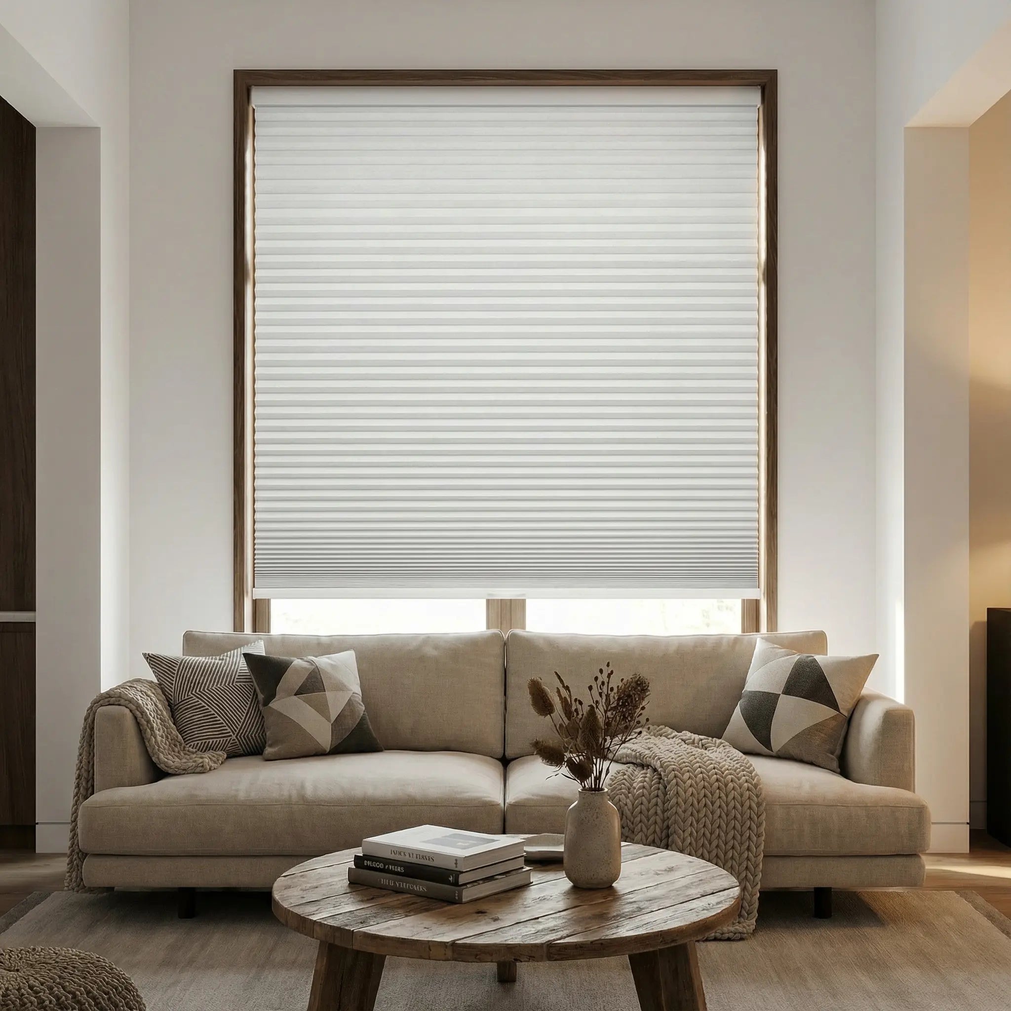 Curtainusa custom 100%Blackout Honeycomb Shades for Windows