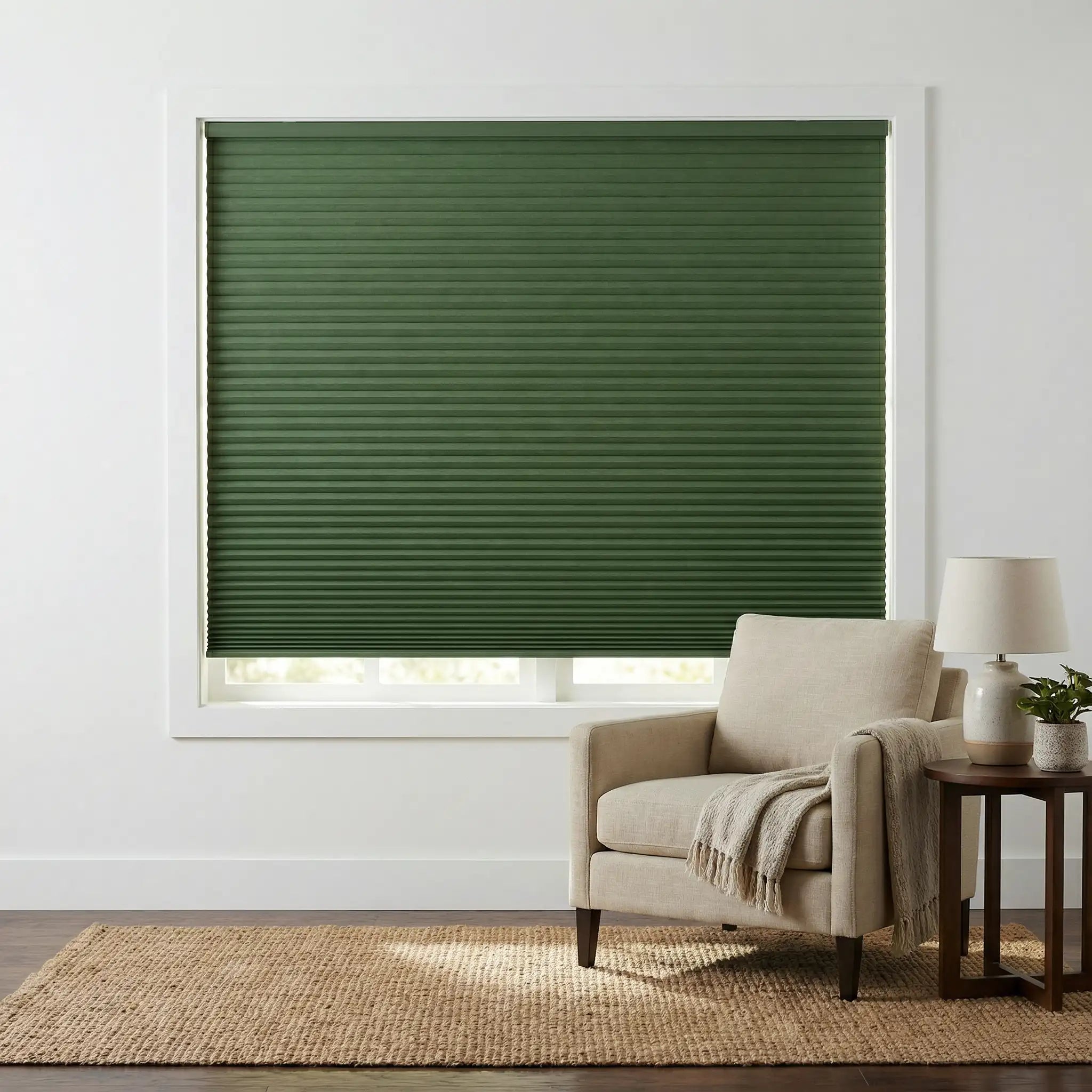 Curtainusa custom 100%Blackout Honeycomb Shades for Windows